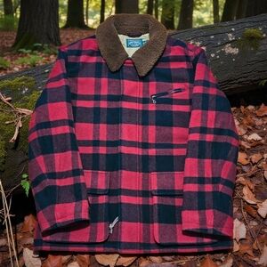 Ralph Lauren Red and Black Checkered Field Jacket